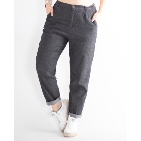 Jeans Manolo Chambray Ultralight Elastico Dietro Grigio