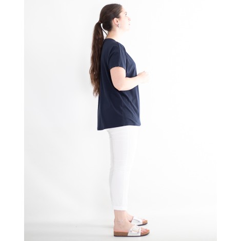 Pantalone Mokka Cotone Light Basico Bianco