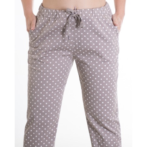 Pantalone Arcangelo Cotone Ultralight Coulisse Pois Fango