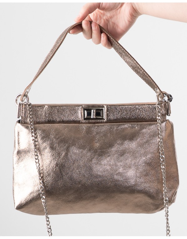 Bag Rachele Laminata Bronzo