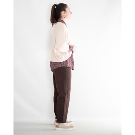 Pull Vanity Viscosa Incrocio Crop Crema