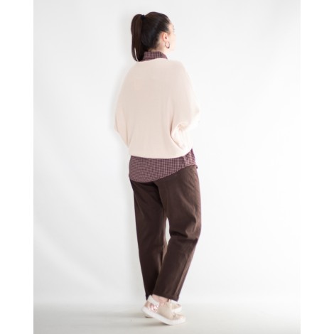 Pull Vanity Viscosa Incrocio Crop Crema