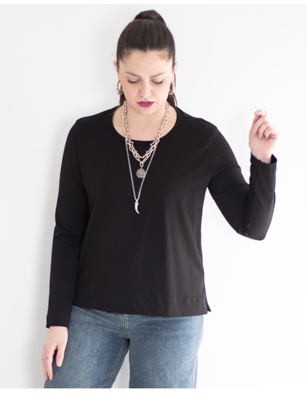 T-shirt Lila Cotone...