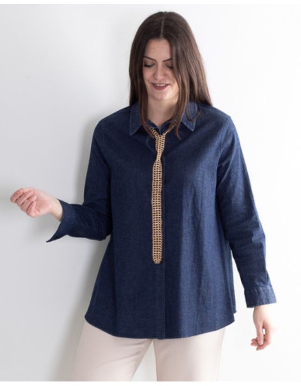 Camicia Easy Denim Svasata...