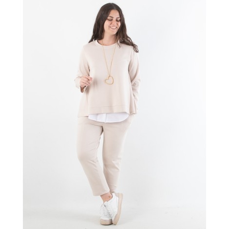 Finta Camicia Bice Popeline Bottoncini Bianco