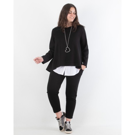 Finta Camicia Bice Popeline Bottoncini Bianco