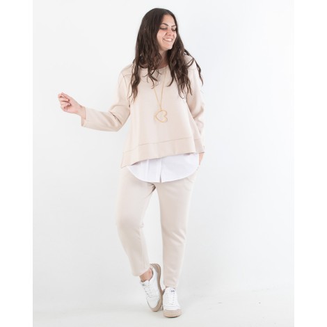 Finta Camicia Bice Popeline Bottoncini Bianco