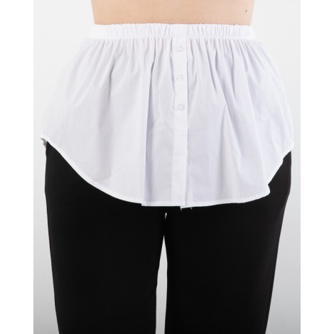 Finta Camicia Bice Popeline Bottoncini Bianco