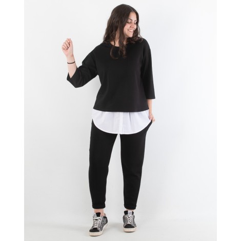 Finta Camicia Bice Popeline Bottoncini Bianco