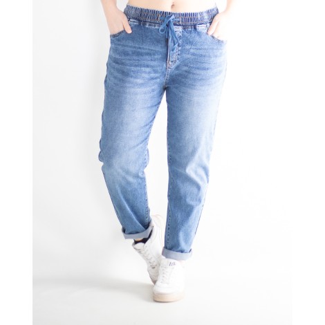 Jeans Trey Mom Fit Elastico Coulisse