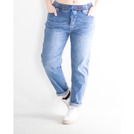 Jeans Trey Mom Fit Elastico Coulisse