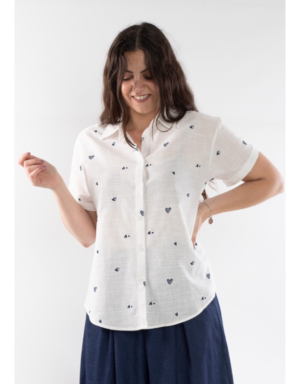 Camicia Mille Cuori Cotone...