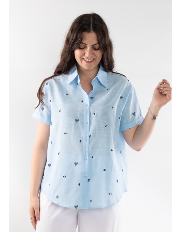 Camicia Mille Cuori Cotone...